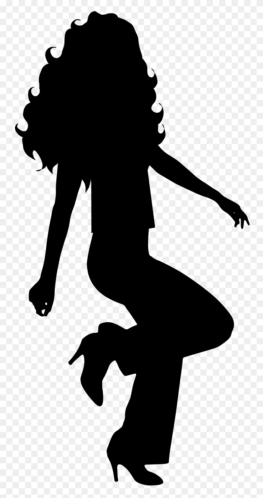 4074x8000 Dancing Girl Silhouette Clip Art - People Dancing Clipart