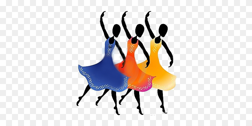 400x360 Dancing Ladies Silhouette Art Dance, Art And Clipart - Alabanza Danza Clipart