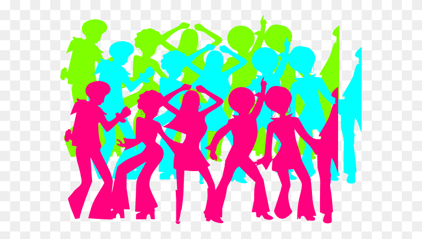 600x415 Dancing Sihlouettes Clipart - Dance Team Clipart