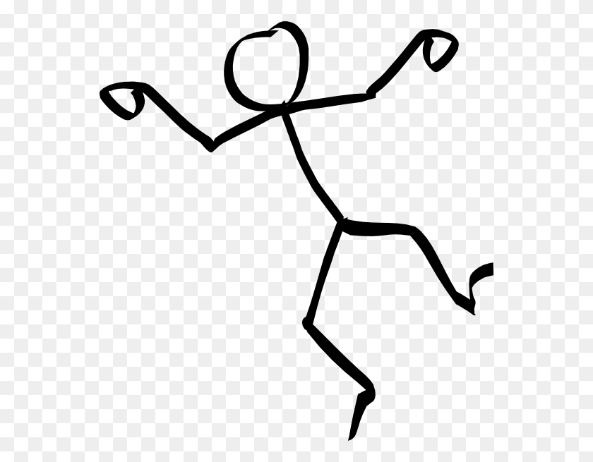 558x595 Танцующий Человек Палка Клипарт - Люди Танцы Клипарт