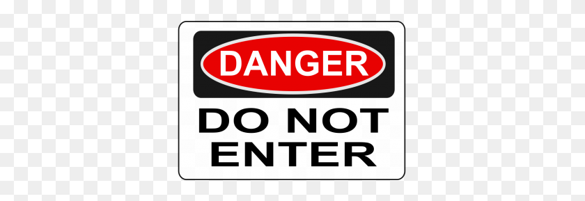 2400x707 Danger - Do Not Enter PNG