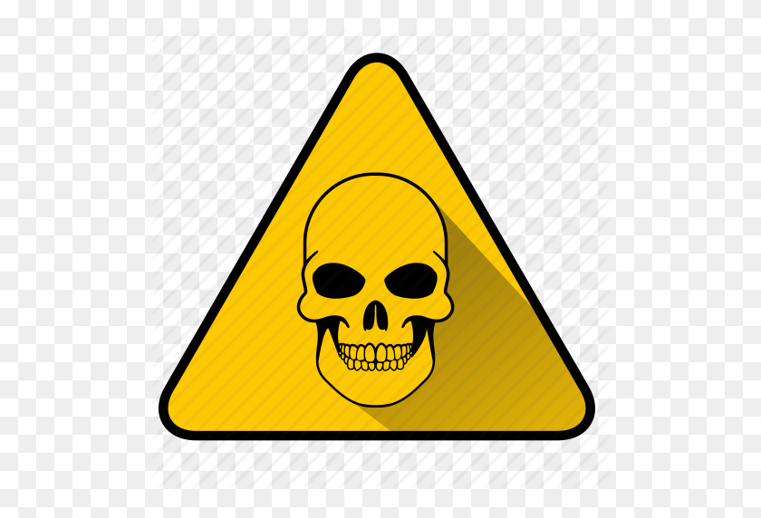512x512 Danger, Dangerous, Hazard, Peril, Sign, Skull, Virus Icon - Danger Sign PNG