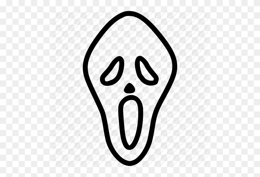 512x512 Danger, Death, Face, Film, Ghost, Halloween, Horror, Mask, Moon - Scary Face PNG