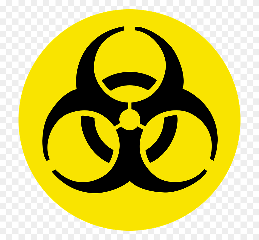720x720 Danger Warning Nuclear,biohazard,toxic Substance Vector Clipart - Dangerous Clipart