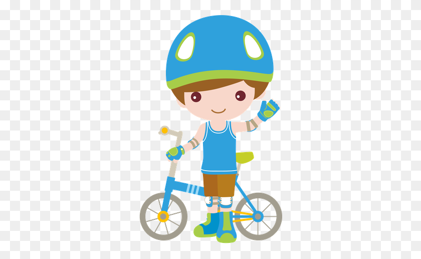 286x456 Dani Moraes - Kid Riding Bike Clipart