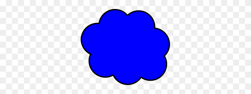 299x255 Dark Blue Cloud Clip Art - Blue Clipart