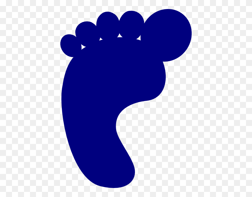 438x597 Dark Blue Footprint Png, Clip Art For Web - Footprint Clipart