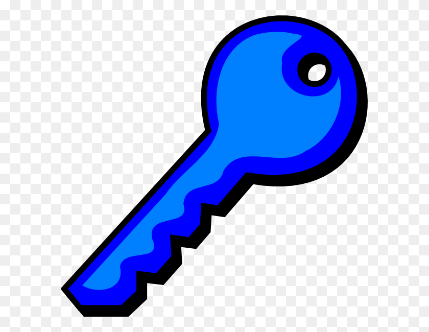 600x590 Dark Blue Key Clip Art - Blue Jay Clipart