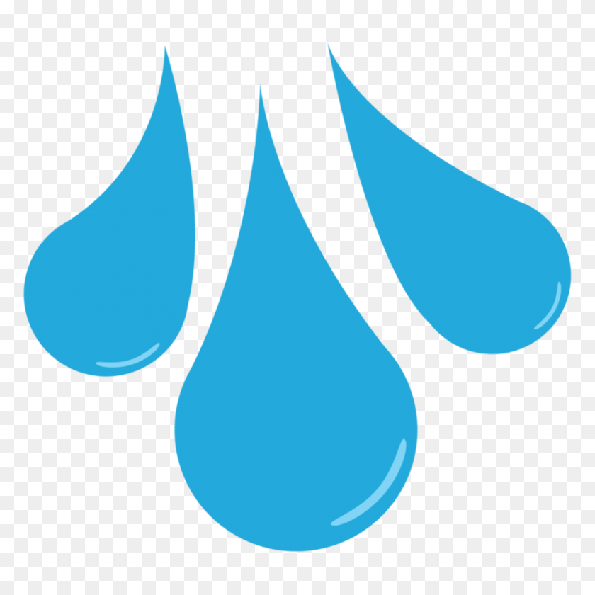 894x894 Dark Blue Raindrops Clipart Pic - Rain Drops PNG