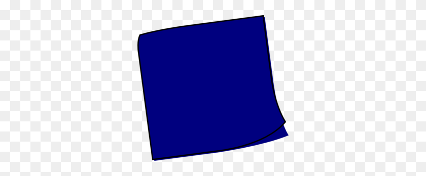 298x288 Dark Blue Sticky Note Png, Clip Art For Web - Note Clipart