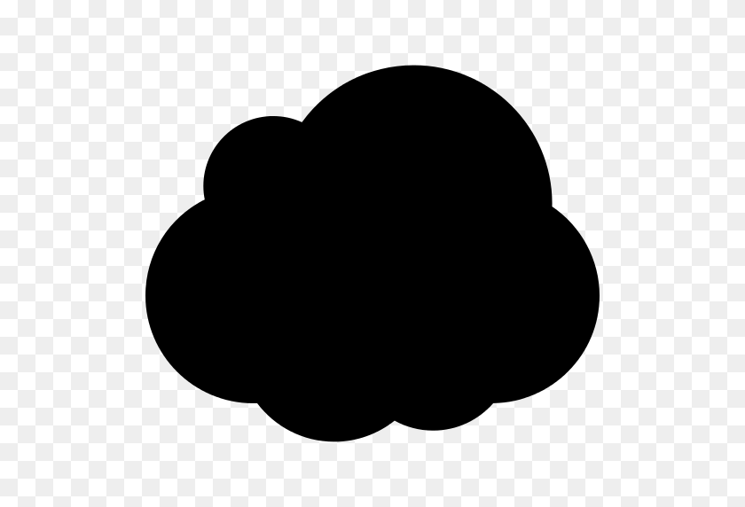 512x512 Dark Cloud Shape Png Icon - Shape PNG