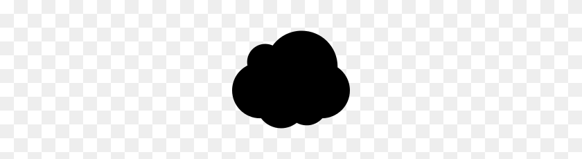 170x170 Dark Cloud Shape Png Icon - Cloud Shape PNG