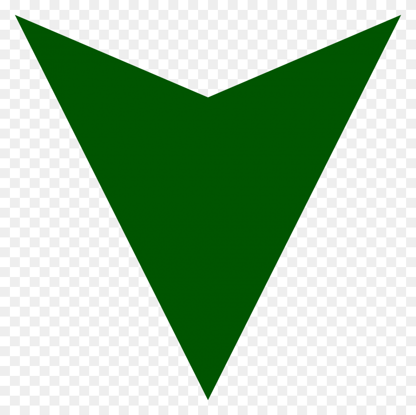 2000x2000 Flecha Verde Oscuro Hacia Abajo - Logotipo De Flecha Verde Png