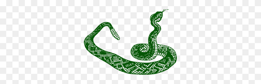 299x213 Dark Green Snake Clip Art - Snake Clipart PNG