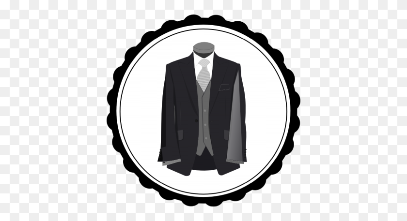 400x397 Dark Groom Suit Images - Man In Suit Clipart
