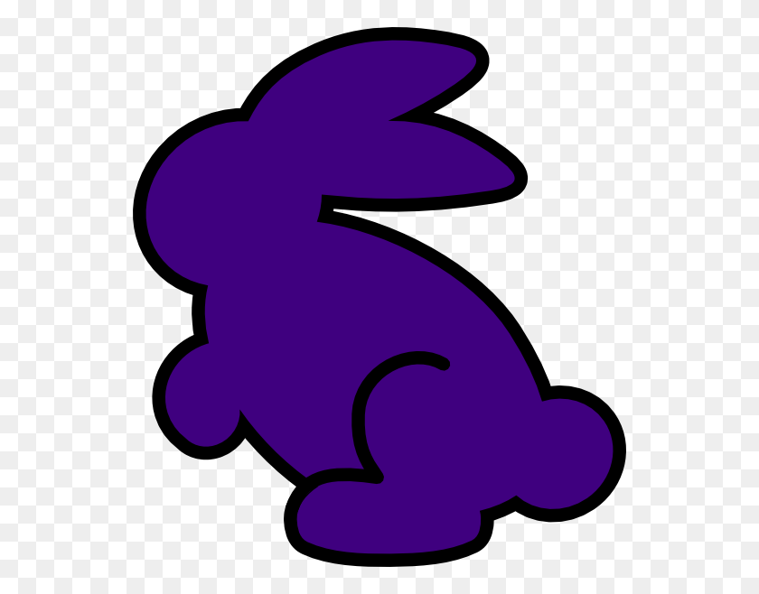 546x598 Dark Purple Bunny Clip Art - Bunny Tail Clipart