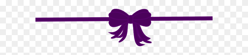 600x128 Dark Purple Ribbon Clip Art - Purple Ribbon PNG