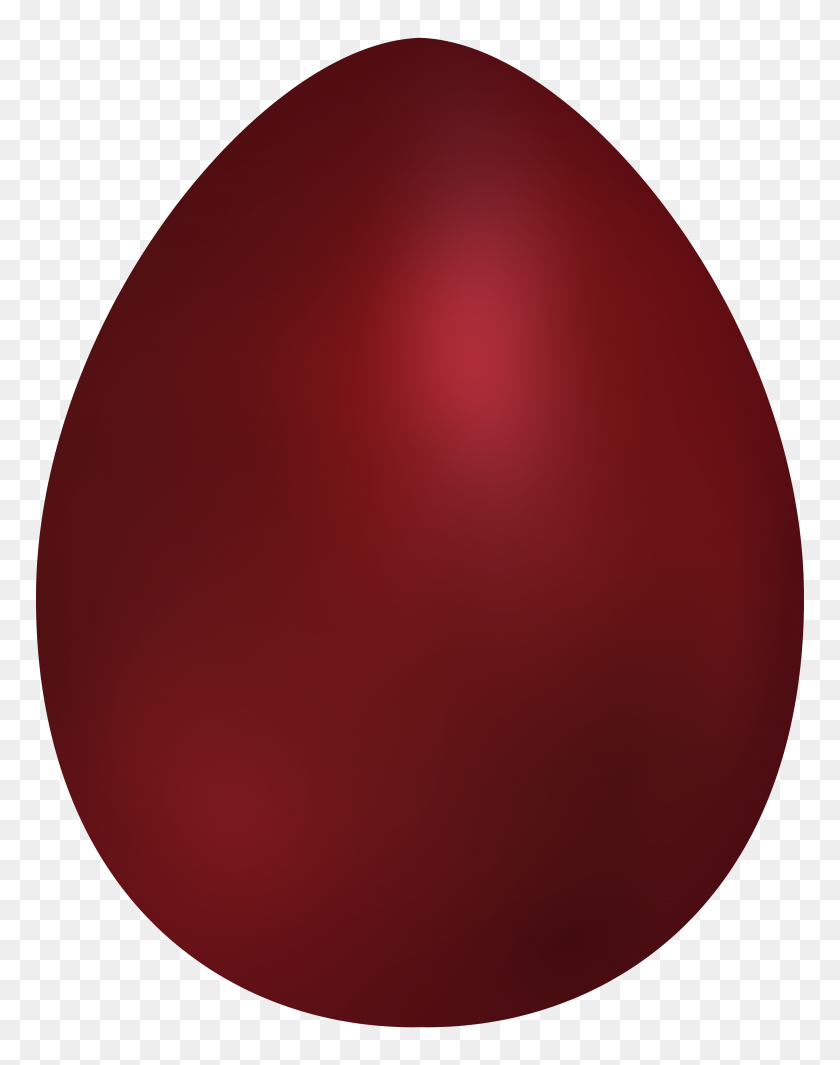 3879x5000 Dark Red Easter Egg Png Clip Art - Oval Clipart
