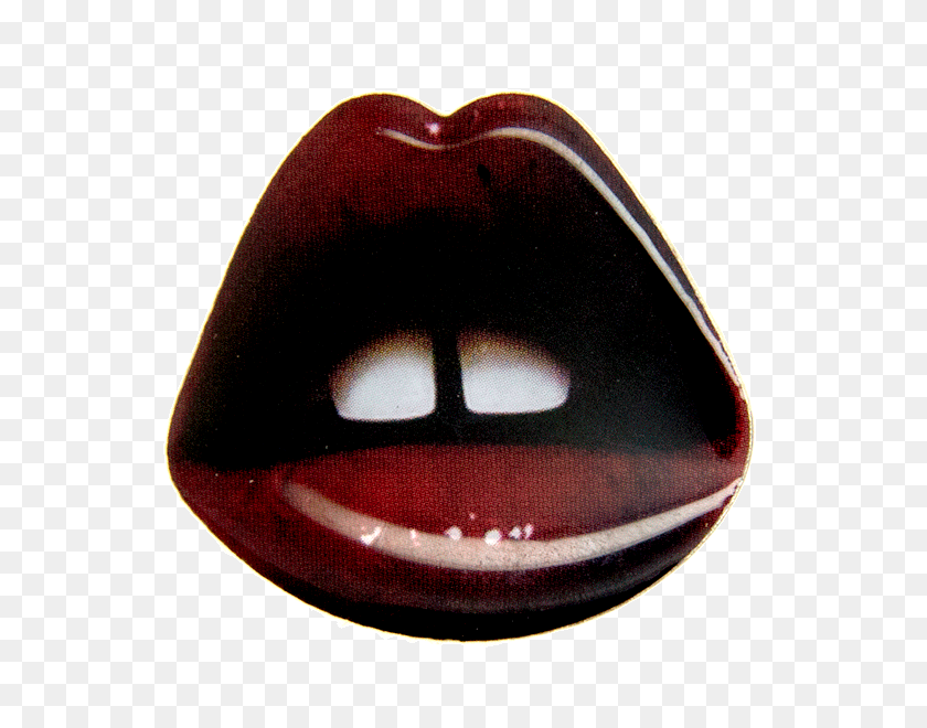 600x600 Dark Red Lips Print Pin - Lip Print PNG