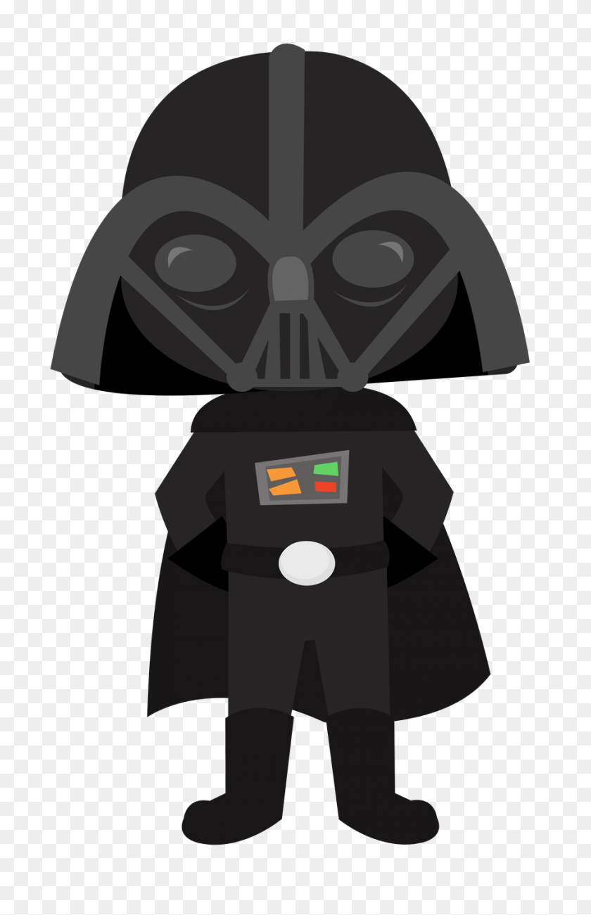 900x1432 Darth Vader Clipart Clip Art - Star Wars Clipart Black And White