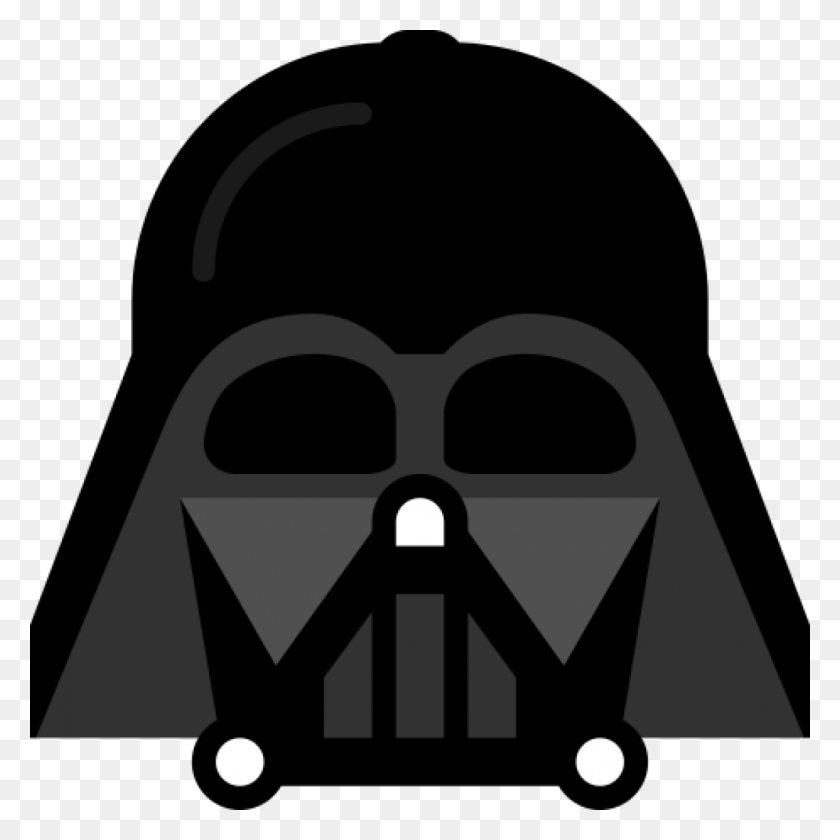 1024x1024 Darth Vader Line Drawing At Getdrawingscom Free For Personal Black - Thank You Black And White Clipart