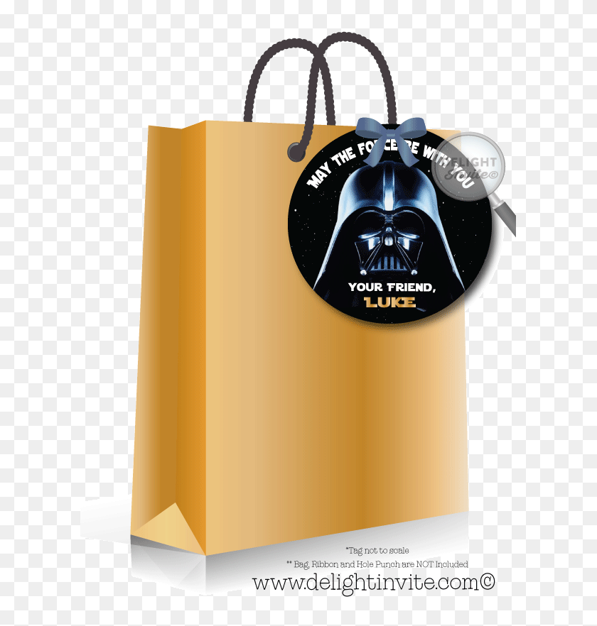613x822 Etiqueta De Favor De Cumpleaños De Darth Vader Star Wars - Darth Vader Png