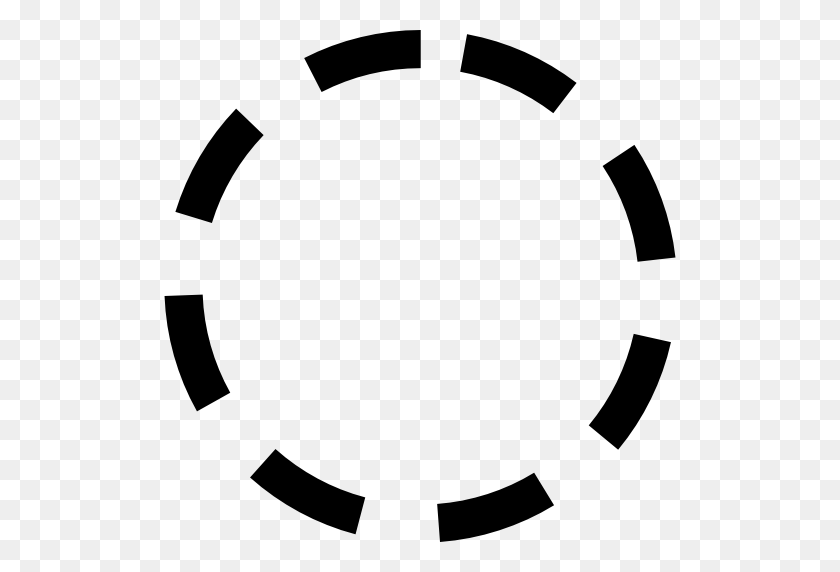 512x512 Dashed Circle - Dotted Circle PNG