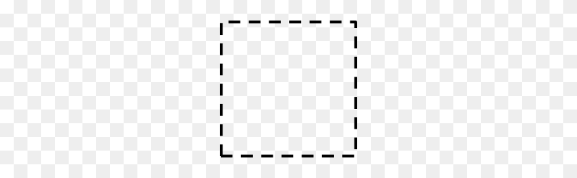 200x200 Dashed Line Square Icons Noun Project - White Dotted Line PNG