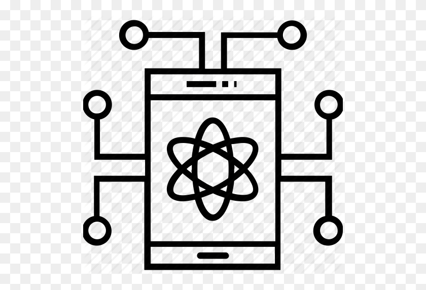 512x512 Data, Data Science, Electron, Network, Science Icon - Science Black And White Clipart