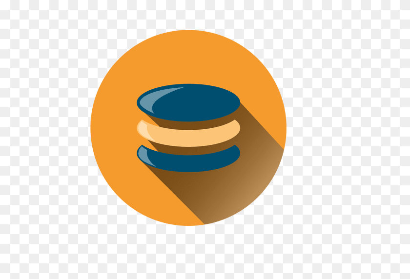 512x512 Database Circle Icon With Drop Shadow - Database PNG