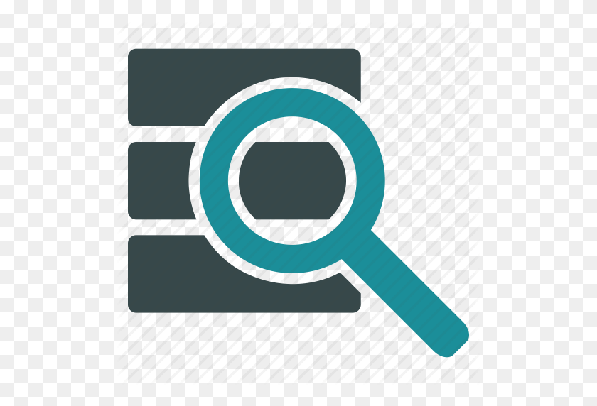 512x512 Database, Explore, Find, Lookup, Research, Search, Search Data Icon - Data Icon PNG