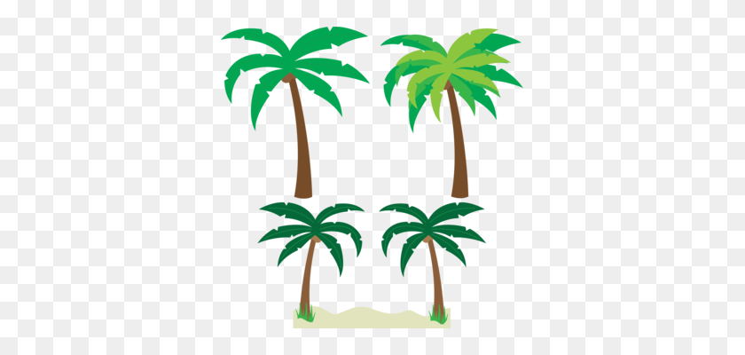341x340 Date Palm Palm Trees Island Coconut - Palm Tree Island Clipart