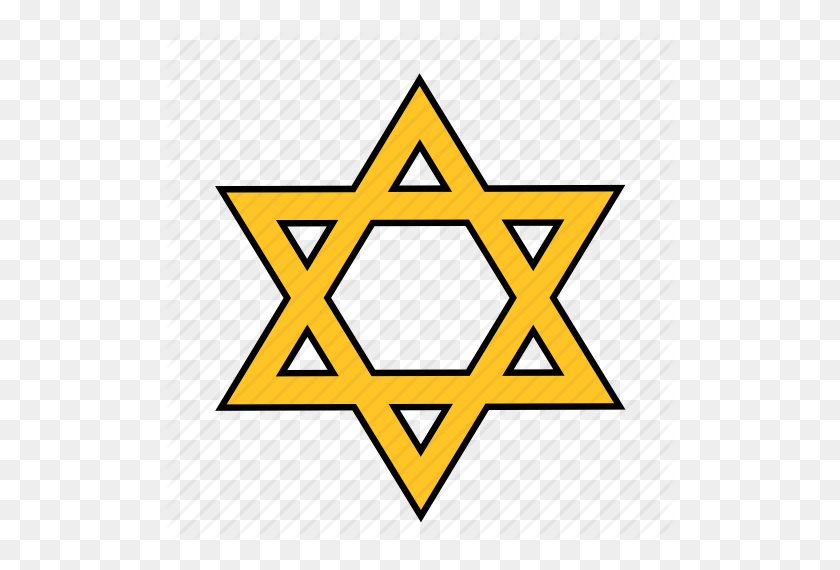 512x510 David, Jew, Jewish, Judaism, Shape, Star, Yellow Icon - Jewish Star PNG