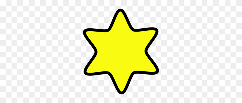 264x299 Estrella De David Imágenes Prediseñadas Amarilla - Estrella De David Clipart