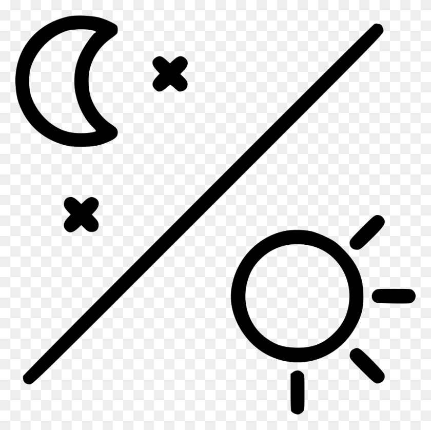 980x978 Day Night Sun Moon Png Icon Free Download - Sun And Moon PNG