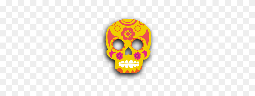 256x256 Day Of The Dead - Dia De Los Muertos Skull Clipart