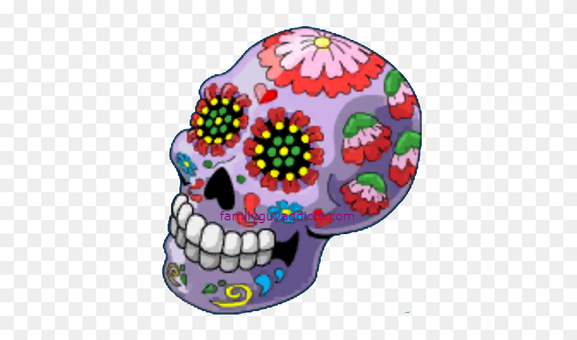 396x435 Day Of The Dead Clipart Animated - Day Of The Dead Clipart