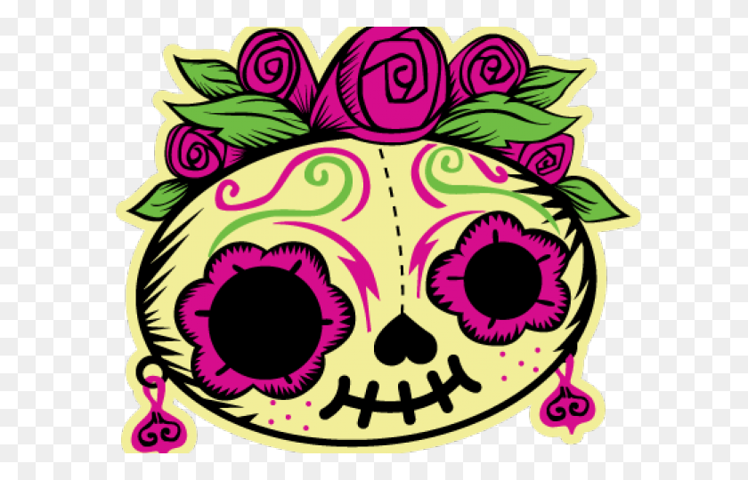 640x480 Day Of The Dead Clipart Latino - Day Of The Dead Skull Clipart