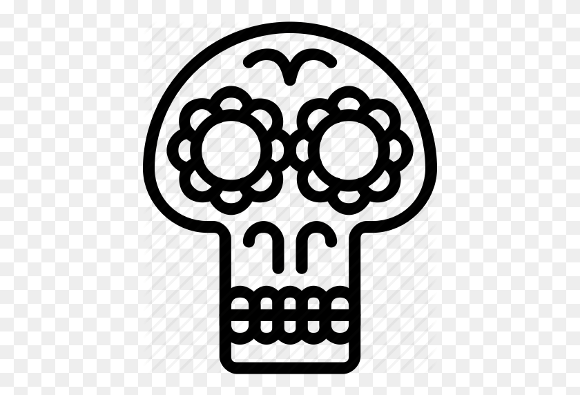 426x512 Day Of The Dead, Dead, Mexican, Mex Skull, Tradition Icon - Day Of The Dead Skull Clipart