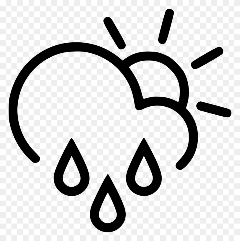 980x982 Day Sprinkle Cloud Rain Sun Png Icon Free Download - Sprinkle PNG