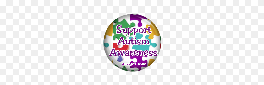 198x211 Dazzle Junction Autism Awareness Images, Graphics, Pictures - Autism Ribbon Clip Art