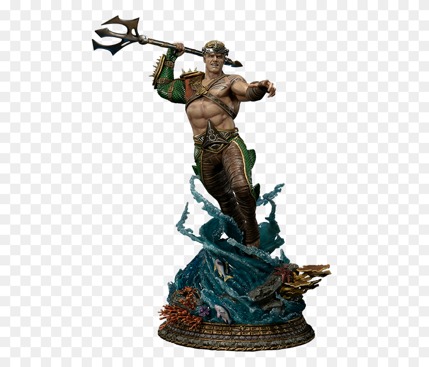 480x659 Dc Comics Aquaman Statue - Aquaman PNG