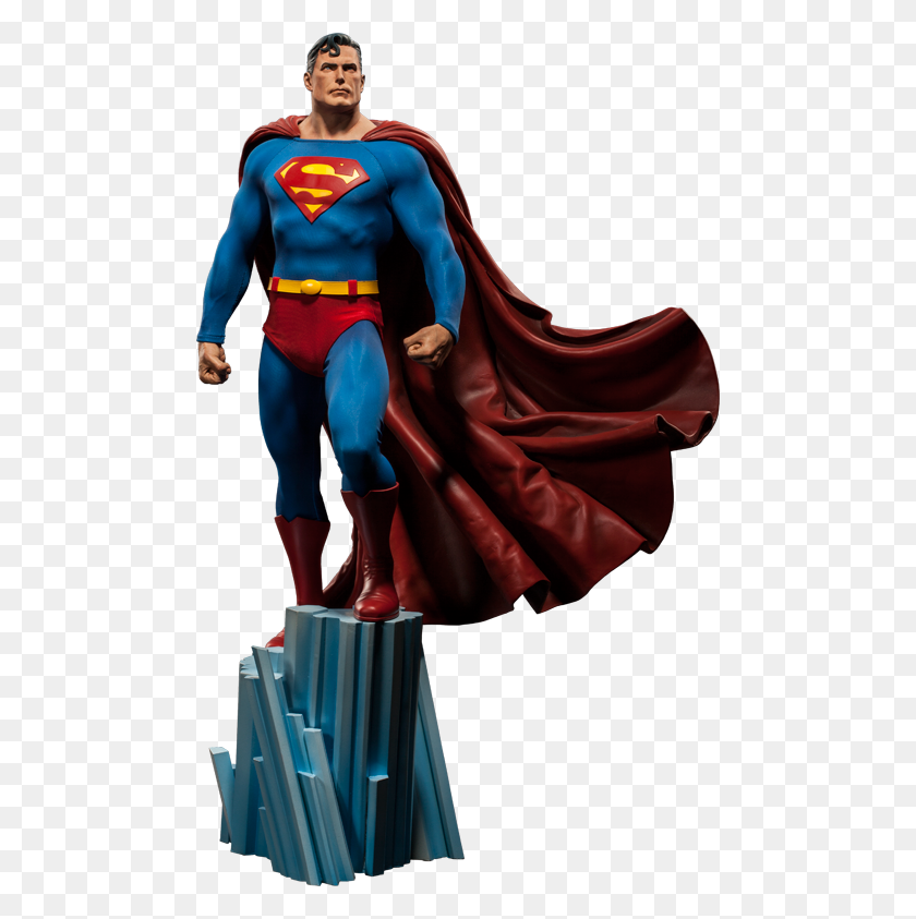 480x783 Фигурка Супермена Премиум Формат Комиксов Dc - Человек Из Стали Png