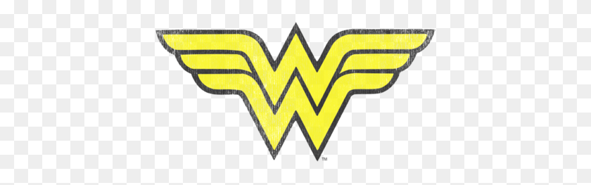 400x203 Dc Comics Wonder Woman Logo Dist Men's Tall Fit T Shirt - Dc Comics Logo PNG