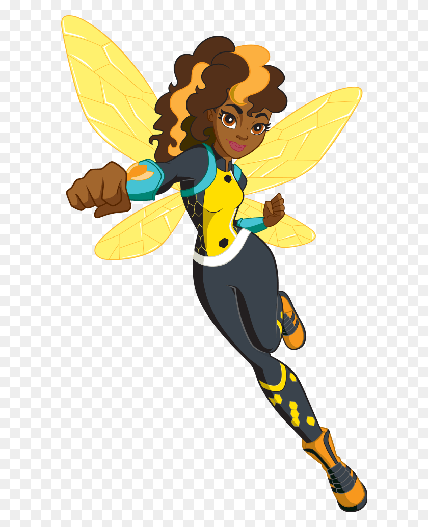 600x974 Dc Super Hero Girls Bumblebee Transparent Png - Bumble Bee PNG
