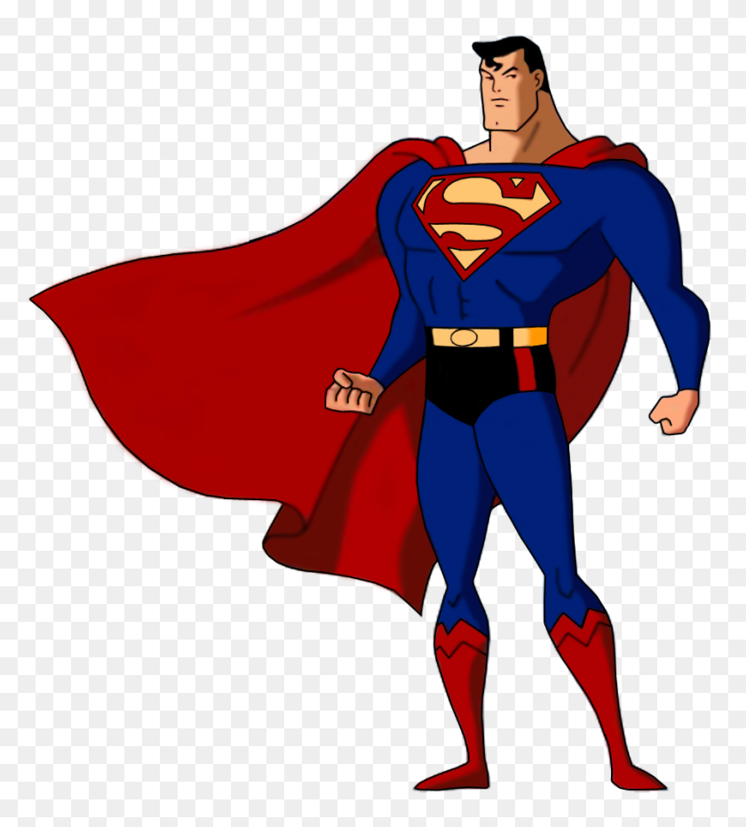 895x1000 Personajes De Dcau Superman - Tv Estático Png