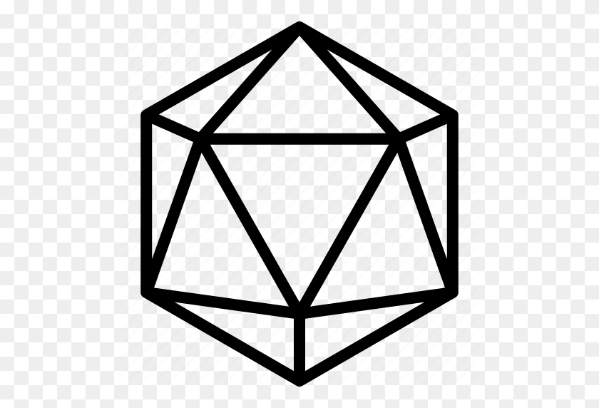 512x512 Dd, Dice, Dragons, Dungeons, Icosahedron Icon - Dungeons And Dragons PNG