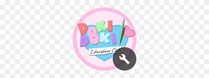 256x256 Ddlc Reborn - Doki Doki Literature Club Logo PNG
