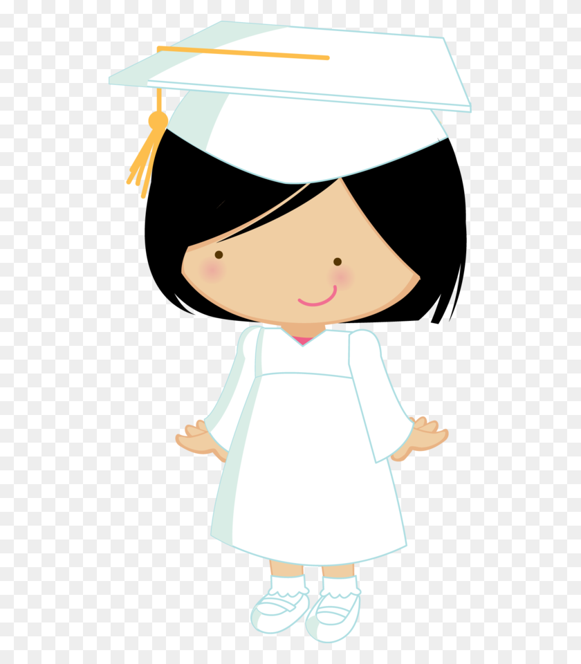 525x900 De Graduados Clip Art - Girl Graduation Clipart