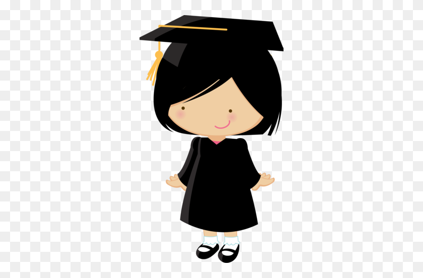 286x492 De Graduados Para Peques Graduation - Girl Graduation Clipart